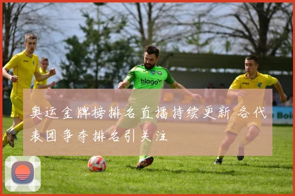 奥运金牌榜排名直播持续更新 各代表团争夺排名引关注